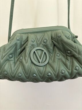 Valentino Anais Quilted Shoulder Bag in Sage Green